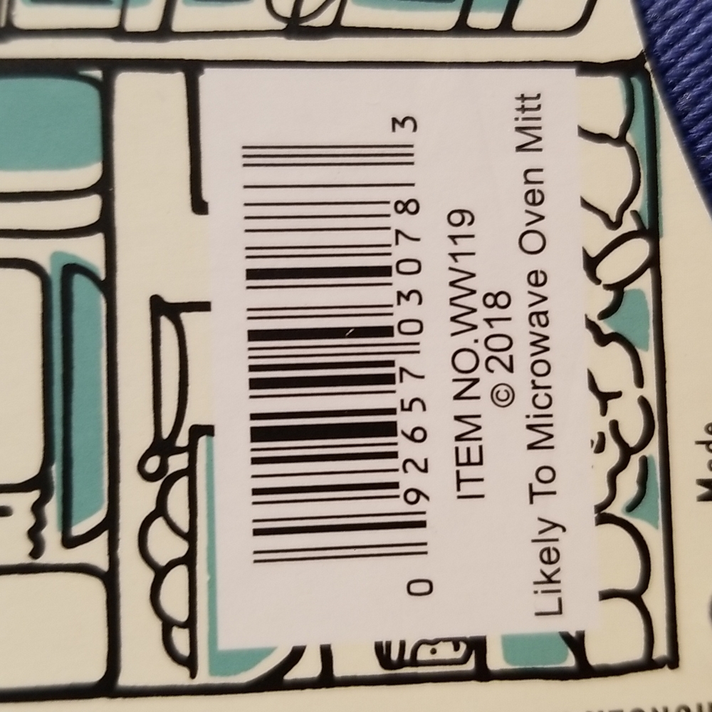 💥Restocked!💥 Most Likely To Microwave OVEN MITT--Blue Q - Picture 4 of 4